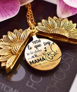 Dije Girasol Para Mamá + (Foto Personalizada)