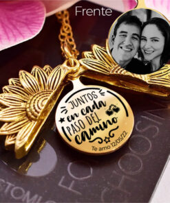 Dije Girasol Para Pareja + (Foto Personalizada)